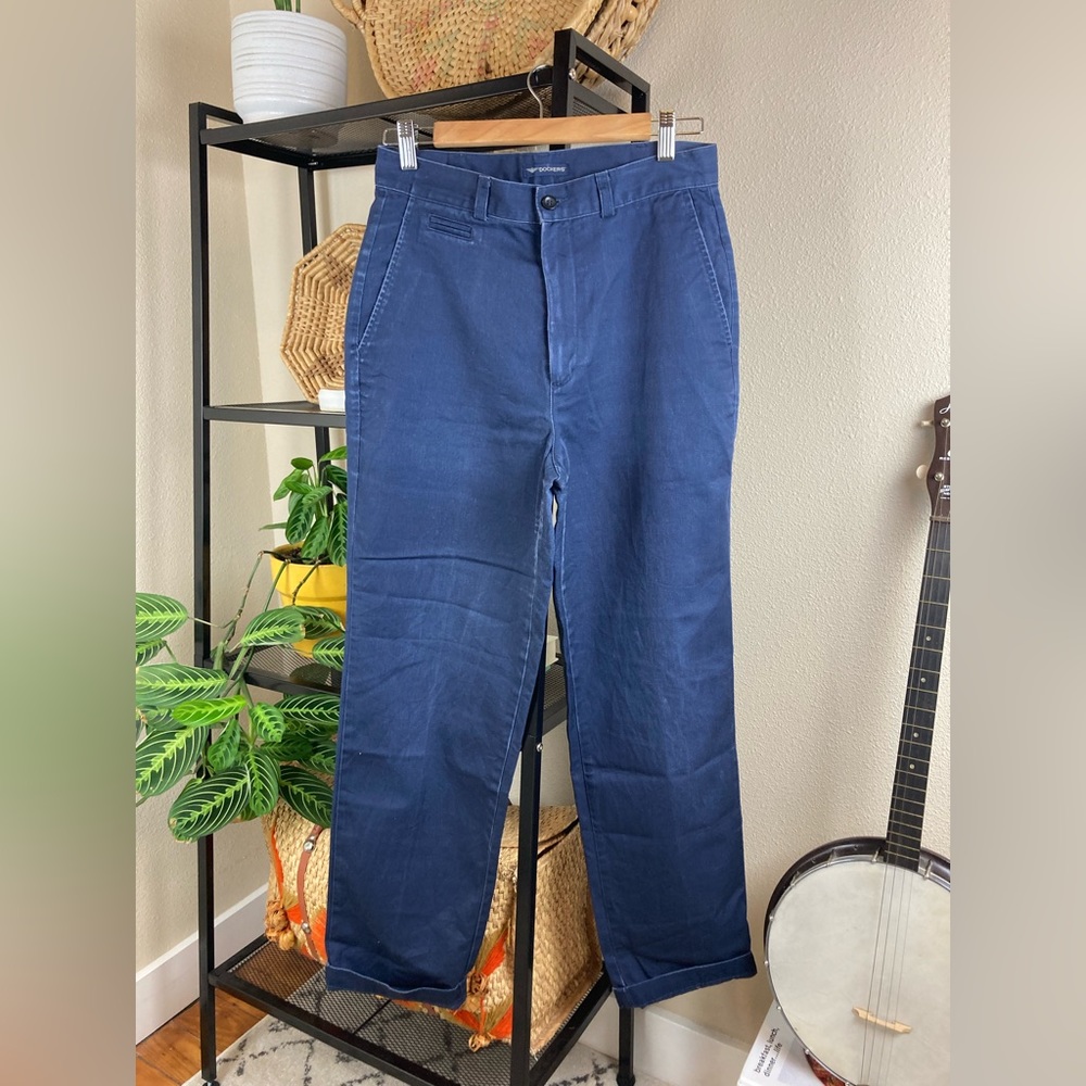 DOCKERS high waisted chinos size 8. Vintage worn feel.